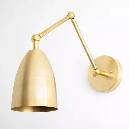 Brass Wall Light Swing Arm Sconce Light Fixture Adjustable Sconce Halloween Gift - Picture 11 of 24
