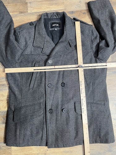 Apt 9 SZ L Men’s Gray Chevron Wool blend Jacket - Picture 7 of 7
