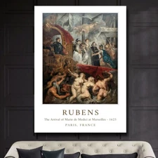 Rubens-Arrival of Marie de Medici at Marseille-Wall Art Poster EXTRA LARGE 66x44