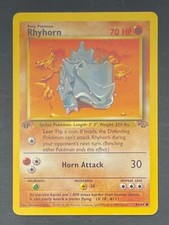 Pokémon Card Rhyhorn 61/64 1st Edition Jungle - Moderately Played