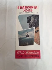Franconia Notch White Mountains New Hampshire Old Vintage Travel Brochure