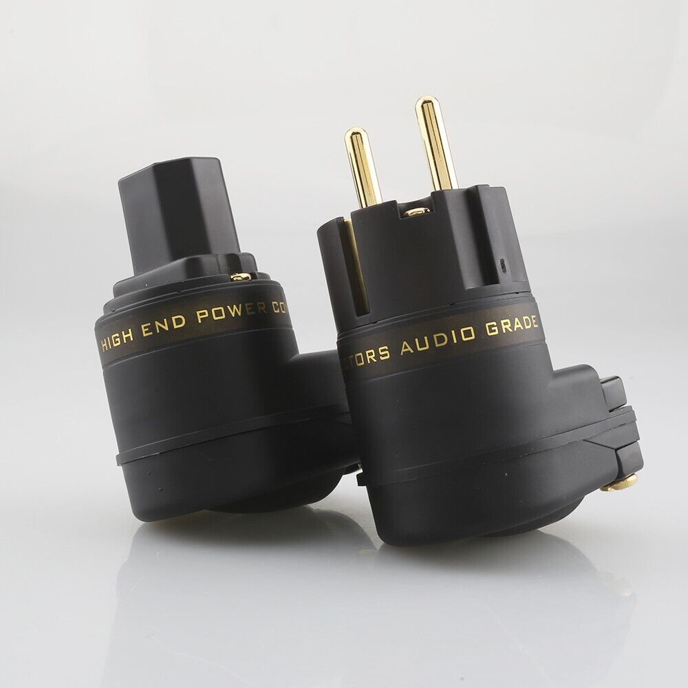 Audiocrast Right Angle EU Plug IEC C13 Female Hifi Power Cable Connector - Bild 4 von 8