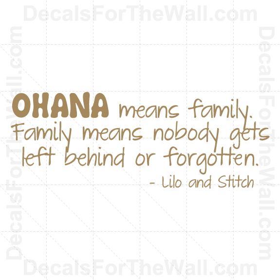 lilo and stitch ohana family disney wall decal vinyl sticker quote