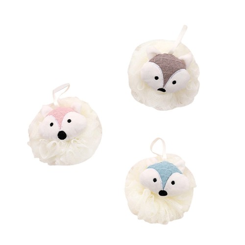 Set of 3 Boule De Bain Bébé Jolies Boules En Maille Dessin vendu Animé