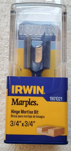 3 NEW IRWIN MARPLES 1901021 3/4" X 3/4" HING MORTISE ROUTER BIT 1/4" SHANK - Picture 3 of 6