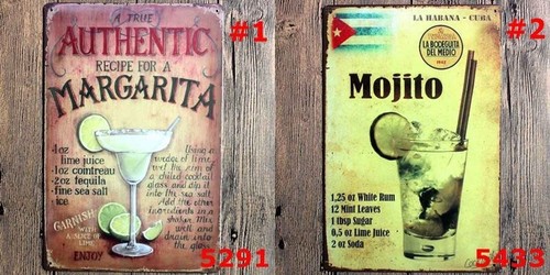 Letrero de metal retro bar cerveza de lata plato pub club decoración de pared para el hogar cartel de arte moda - Imagen 37 de 121
