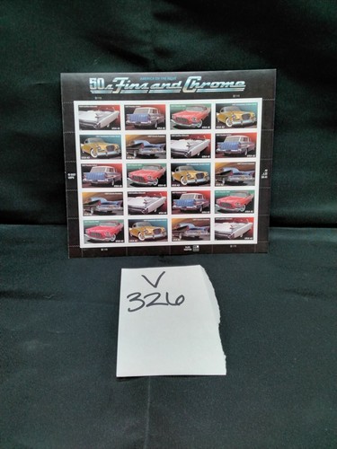 50'S FINS AND CHROME SHEET OF 20 US STAMPS 42 CENTS - Picture 2 of 3