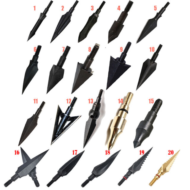 20styles Archery Hunting Broadheads Arrowheads Screw-in Tips Points for Arrows 20styles Archery Hunting Broadheads Arrowheads Screw-in Tips Points for Arrows