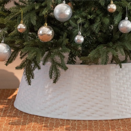 Christmas Tree Skirt / Stand Cover Trim Bottom Base Decoration Xmas Collar Ring - Picture 11 of 27