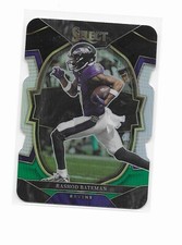 2022 Select Rashod Bateman Die Cut Green & Black Ravens #75 Concourse