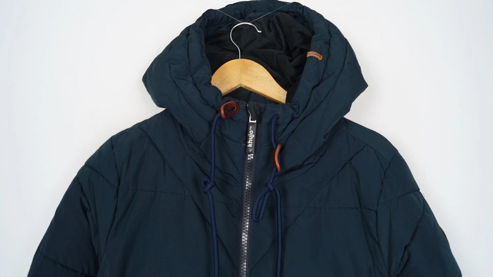 Chaqueta con capucha para mujer KHUJO ANNABELLA talla M azul poliéster cremallera completa s12747 Foto 4 de 4