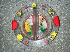 Little Suzy's Zoo Divided Dish Bowl with Gripper Handles Witzy & Friends Gerber