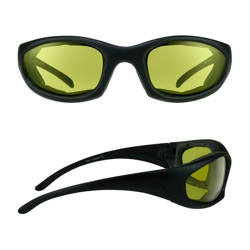 Occhiali da sole moto equitazione biker imbottiti in schiuma HD ambra visione notturna misura piccola - Foto 22 di 35