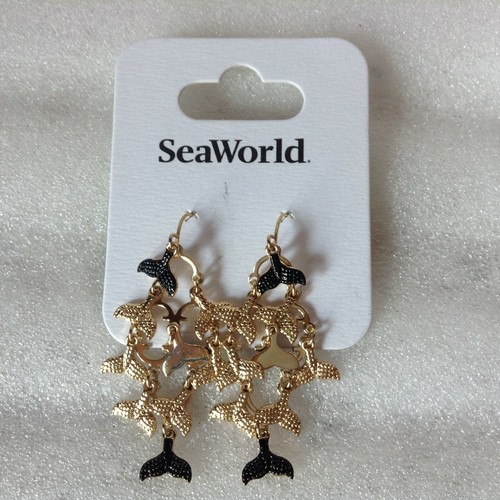 Juego de pendientes y collar araña SeaWorld cola de ballena  - Imagen 3 de 4