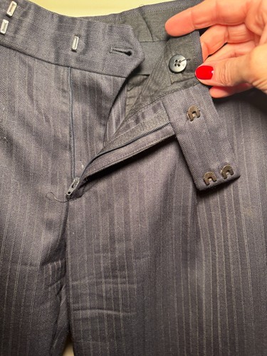 Prada formal wool trousers size 12 , navy, new without tags - Picture 6 of 11