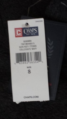 CHAPS Hombre Talla S Chaleco (rompevientos con revestimiento de lana, cremallera completa) cálido NUEVO CON ETIQUETAS AZUL - Imagen 8 de 10