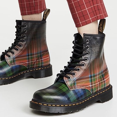Dr martens tartan plaid boots Clearance