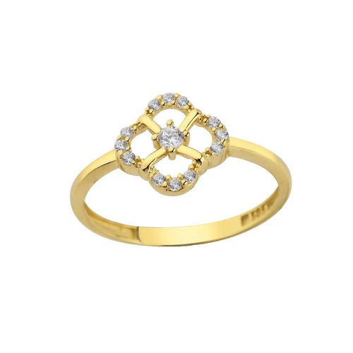 フェンディ ゴールドプレート フラワーブロッサムリング MV4614 Fendi Flower Blossom MV4614 Gold Pink Plating Save Box Ring