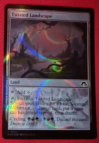 4X PLAY SET, MTG: *TWISTED LANDSCAPE* RIPPLE FOIL MH3/#521/ NM / COMMON - Picture 2 of 4