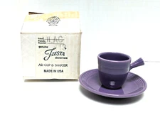 FIESTA LILAC A/D DEMITASSE CUP w/SAUCER Factory Box: New 1995 Original Stock