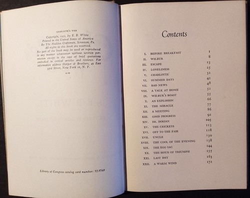 CHARLOTTE'S WEB-1ST EDITION-E.B.WHITE-1952-NICE COLLECTIBLE COPY-VERY GOOD! - Picture 2 of 9
