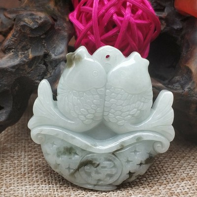AAAAA Chinese Hand-carved aristocratic wearing Jadeite jade pendant bird 鸟