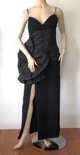 Victor Costa Saks Fifth Ave. Sz. 6 Black Giant Bow statement dress/gown