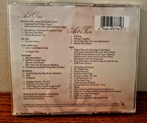 BARBRA STREISAND TIMELESS Live in Concert Vocal Feature SONY Music 2 CD Album - Imagen 3 de 10