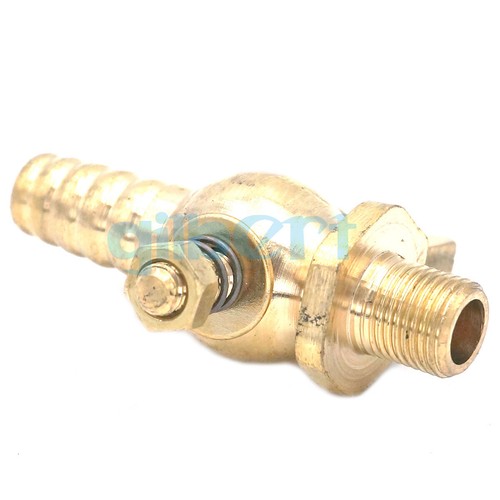 1/8" BSP Male - Fit 10mm Barbed Brass Drain Petcock Shut Off Valve Tap For Gas - Picture 3 of 9