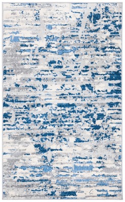 SAFAVIEH Jasper Brandt Abstract Overdyed Area Rug Ivory/Blue 3' X5' Soft Durable