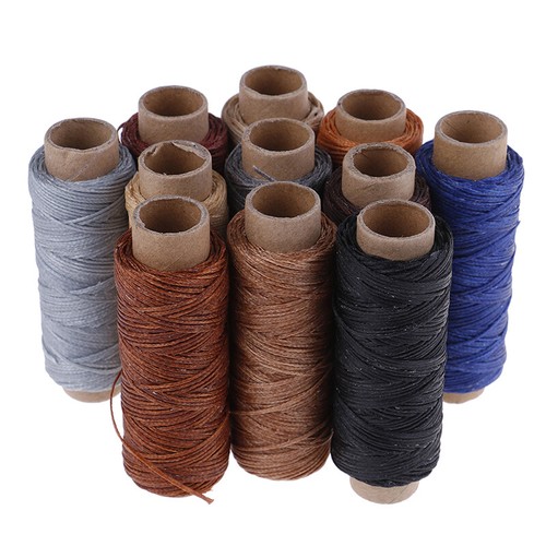 50m/Roll Leather Sewing Flat Waxed Thread Wax String Hand Stitching Craft 150 DB - Picture 4 of 23