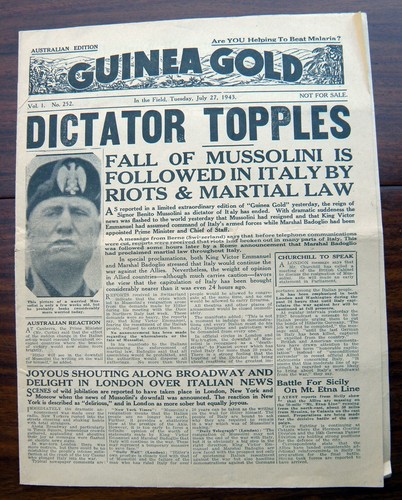 9 RARE WWII Guinea Gold Newspapers  + 1944 Melbourne Cup Supplement  + More - Picture 1 of 12