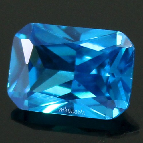 Natural Certified Brazil Blue Aquamarine 7x5 MM Emerald Unheated Gemstone M01
