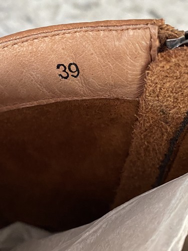 BOTAS VAQUERAS CARMELLA MUJER TALLA 39 MARRÓN COÑAC 2 EN TACÓN NUEVAS - Imagen 4 de 10