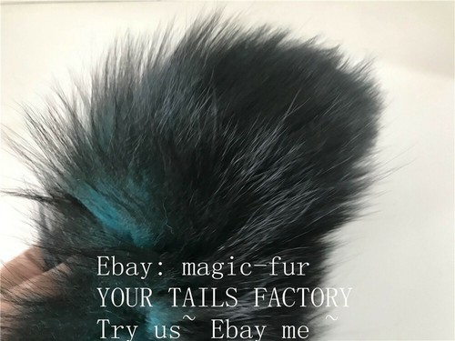 16"-18" Colored Real Fox Tail Keychain Bag Charm Furry Fur Cosplay Toys Pendant - Picture 79 of 138