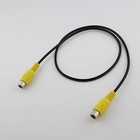 RCA Phono Female to Female Jack Audio Video Adapter Connector Cable Black 60cm