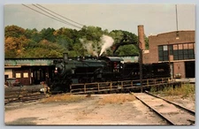Postcard A 318, Philadelphia & Reading Railroad 972, on turntable, Bethlehem, PA