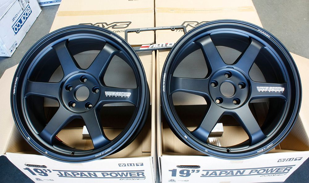 レイズ RAYS TE37 19x9.5J マットブラック 4本セット ホイール Rays TE37 Ultra M Spec Matte Black Wheel 19