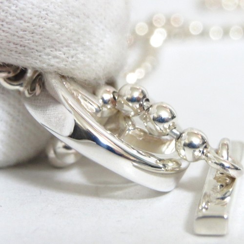 Auth Gucci Double G Britt Toggle Necklace Sterling Silver Good in Box 2024 Model - Picture 3 of 23