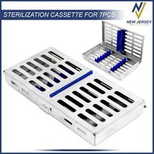 DENTAL SURGICAL AUTOCLAVE STERILIZATION CASSETTE RACK BOX TRAY FOR 7 INSTRUMENTS