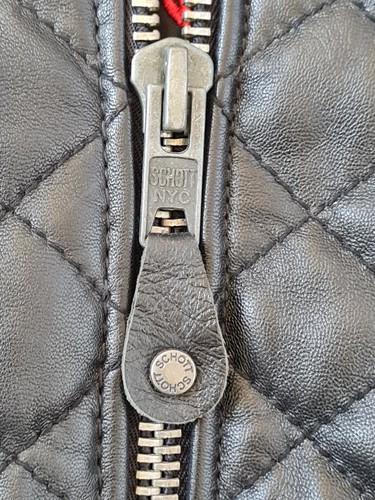 Schott schwarze Lederjacke - US Größe XL - UK Größe 46 - Bild 14 von 24