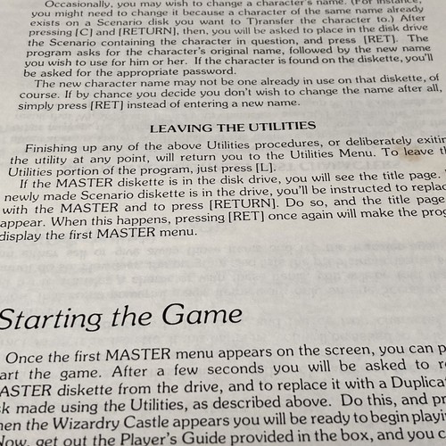Sir-Tech Computerspiel / Wizardry Xeroxed Booklet (IBM PC) - Bild 4 von 6