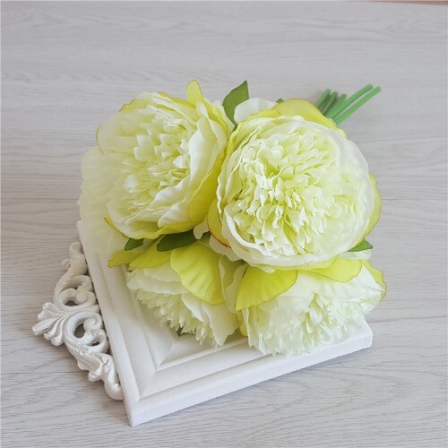 5pcs Artificial Peony Silk Flowers Fake Flower Bouquet Home Party Festival Decor - Bild 10 von 33