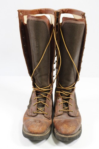 Wood 'N Stream Duck Hunting Knee High Boots Men's Sz 9.5 Canvas Leather Goodyear - Picture 2 of 9