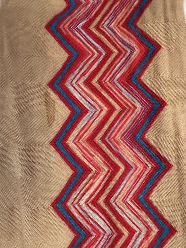 Missoni Vintage Zig Zag Red Tan Slim Pants Sz Small - Picture 3 of 5