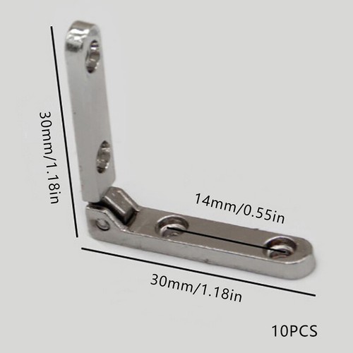 10PCS Small Furniture Hinge Zinc alloy 90 Degree Seven-letter Spring Hinges; - Picture 8 of 9