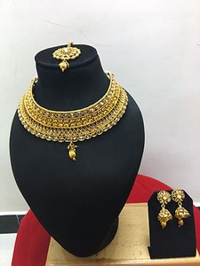 Indian-Ethnic-Gold-Plated-Bollywood-Bridal-Fashion-Gold-Jewelry-Necklace-Set