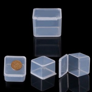 Small Clear Square Plastic Jewelry Storage Bo Beads Crafts Case Image Is Loading Small Clear Square Plastic Jewelry Storage Bo Beads