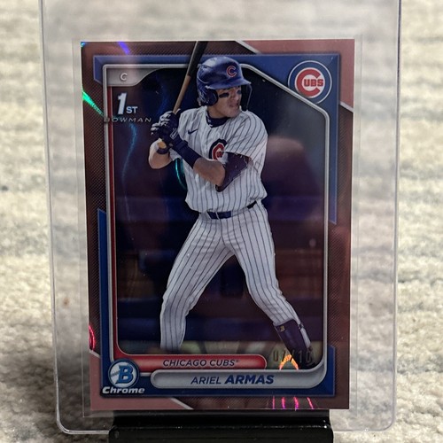 2024 Bowman Chrome Draft Ariel Armas 1st Rose Gold /10 Chicago Cubs BDC-109