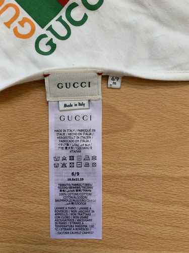GUCCI Strampler-Set NEU Größe 6-9 Monate mit Vintage-Logo - Bild 8 von 9